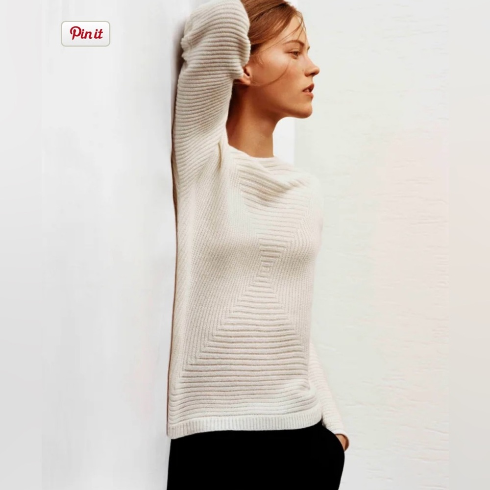 Uniqlo x Lemaire Women's Wool cashmere Cream Sweater L off-white